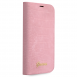Guess PU Croco med Metal Camera Outline Bokfodral för iPhone 14 Plus Rosa