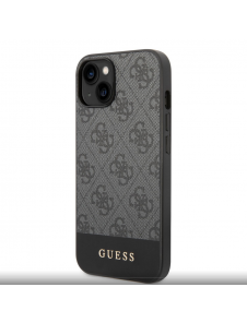 Guess PU 4G Stripe-fodral till iPhone 14 Plus Grå
