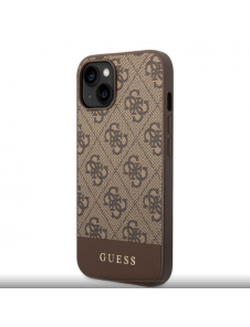 Guess PU 4G Stripe-fodral till iPhone 14 Plus Brun