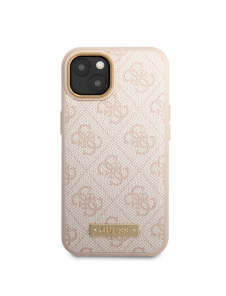 Guess PU 4G MagSafe-kompatibelt fodral för iPhone 14 Plus Rosa