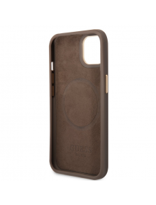 Guess PU 4G MagSafe-kompatibelt fodral för iPhone 14 Plus Brun