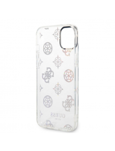 Guess PC/TPU Peony Glitter-fodral till iPhone 14 Plus White