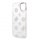 Guess PC/TPU Peony Glitter-fodral till iPhone 14 Plus White