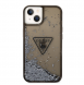 Guess PC/TPU Liquid Glitter Triangle Logo-fodral för iPhone 14 Plus Svart