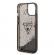 Guess PC/TPU Liquid Glitter Triangle Logo-fodral för iPhone 14 Plus Svart