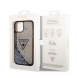 Guess PC/TPU Liquid Glitter Triangle Logo-fodral för iPhone 14 Plus Svart