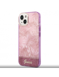 Guess PC/TPU Jungle Case för iPhone 14 Plus Pink
