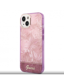 Guess PC/TPU Jungle Case för iPhone 14 Plus Pink