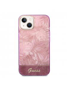 Guess PC/TPU Jungle Case för iPhone 14 Plus Pink
