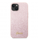 Guess PC/TPU Glitter Flakes metalllogofodral för iPhone 14 Plus Rosa