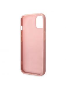 Guess PC/TPU Glitter Flakes metalllogofodral för iPhone 14 Plus Rosa