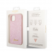 Guess PC/TPU Glitter Flakes metalllogofodral för iPhone 14 Plus Rosa