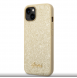 Guess PC/TPU Glitter Flakes metalllogofodral för iPhone 14 Plus Gold