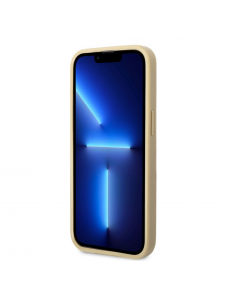 Guess PC/TPU Glitter Flakes metalllogofodral för iPhone 14 Plus Gold