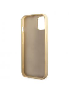Guess PC/TPU Glitter Flakes metalllogofodral för iPhone 14 Plus Gold