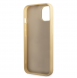 Guess PC/TPU Glitter Flakes metalllogofodral för iPhone 14 Plus Gold