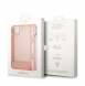 Guess PC/TPU Camera Outline Translucent Fodral med rem för iPhone 14 Plus Pink