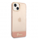 Guess PC/TPU Camera Outline Translucent Fodral för iPhone 14 Plus Rosa