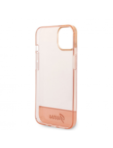 Guess PC/TPU Camera Outline Translucent Fodral för iPhone 14 Plus Rosa