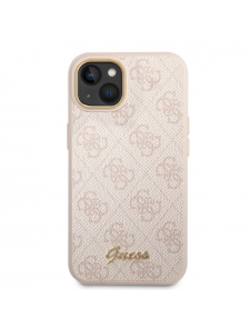 Guess PC/TPU 4G Metal Camera Outline Fodral för iPhone 14 Plus Rosa
