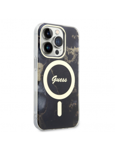 Guess Marble IML MagSafe-kompatibelt fodral för iPhone 13 Pro Svart