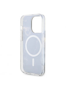 Guess Marble IML MagSafe-kompatibelt fodral för iPhone 13 Pro Svart