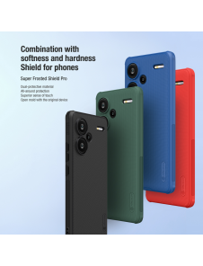 Nillkin Super Frosted PRO Back Cover för Xiaomi Redmi Note 13 Pro+ 5G Deep Green