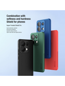 Nillkin Super Frosted PRO Back Cover för Xiaomi Redmi Note 13 Pro 5G/Poco X6 5G Red