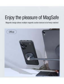 Nillkin Super Frosted PRO Magnetic Back Cover för Xiaomi Redmi Note 13 Pro+ 5G Black