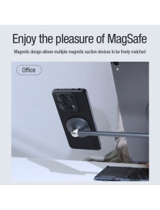 Nillkin Super Frosted PRO magnetiskt bakstycke till Xiaomi Redmi Note 13 Pro 5G/Poco X6 5G Svart
