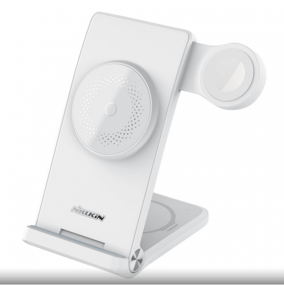 Nillkin PowerTrio 3in1 trådlös laddare MagSafe för Apple Watch Vit (MFI)