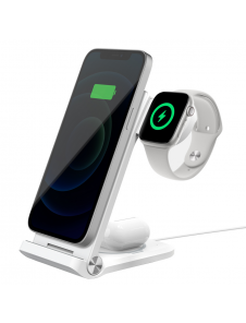 Nillkin PowerTrio 3in1 trådlös laddare MagSafe för Apple Watch Vit (MFI)
