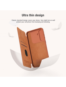 Nillkin Qin Book PRO Fodral till Samsung Galaxy A55 5G Röd