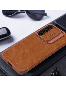 Nillkin Qin Book PRO-fodral till Samsung Galaxy A35 5G Brun