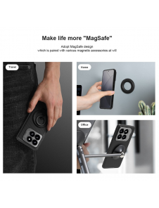 Nillkin CamShield Prop Kamera-Visbart magnetfodral för Xiaomi 14 Black