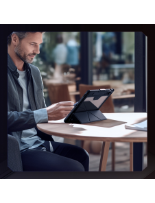 Nillkin Bumper PRO Protective Stand Case Multi-angle för Samsung Galaxy Tab S9 FE+ Sapphire Blue