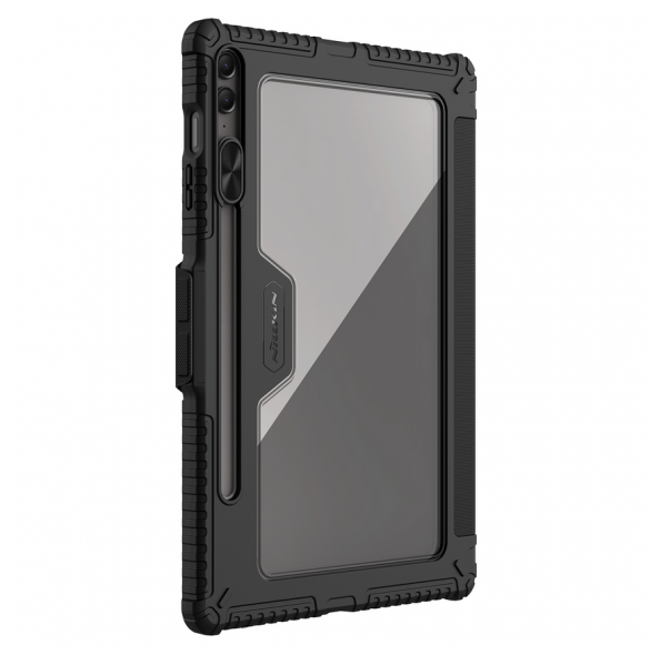 Nillkin Bumper PRO Protective Stand Case Multi-angle för Samsung Galaxy Tab S9 FE+ Svart