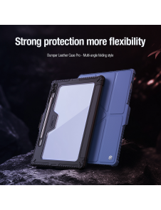 Nillkin Bumper PRO Protective Stand Case Multi-angle för Samsung Galaxy Tab S9 FE+ Svart
