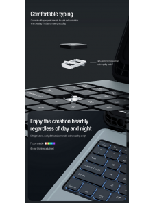 Nillkin Bumper Combo tangentbordsfodral (bakgrundsbelyst version) för Samsung Tab S9+ Svart