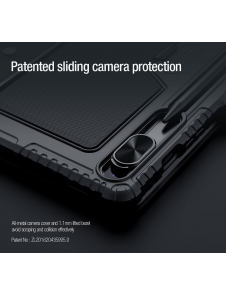 Nillkin Bumper Combo tangentbordsfodral (bakgrundsbelyst version) för Samsung Tab S9+ Svart
