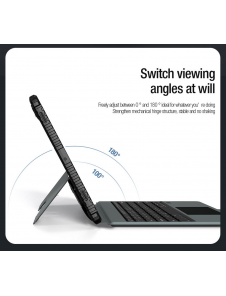 Nillkin Bumper Combo tangentbordsfodral (bakgrundsbelyst version) för Samsung Tab S9+ Svart