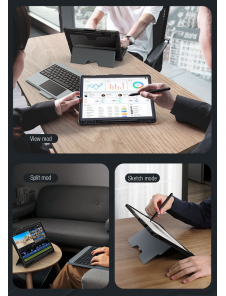 Nillkin Bumper Combo tangentbordsfodral (bakgrundsbelyst version) för Samsung Tab S9+ Svart