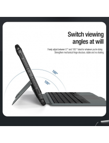 Nillkin Bumper Combo tangentbordsfodral (bakgrundsbelyst version) för Samsung Tab S9 Svart