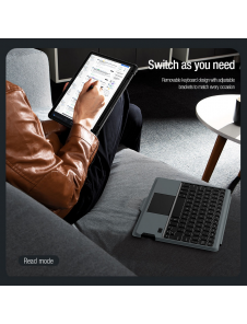 Nillkin Bumper Combo tangentbordsfodral (bakgrundsbelyst version) för Samsung Tab S9 Svart