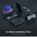 Nillkin Bumper Combo tangentbordsfodral (bakgrundsbelyst version) för Samsung Tab S9 Svart