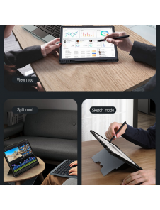 Nillkin Bumper Combo tangentbordsfodral (bakgrundsbelyst version) för Samsung Tab S9 Svart