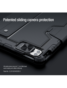 Nillkin Bumper Combo tangentbordsfodral (bakgrundsbelyst version) för iPad Air 10.9 2020/Air 4/Air 5/Pro 11 2020/2021/2022 Svart