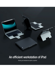 Nillkin Bumper Combo tangentbordsfodral (bakgrundsbelyst version) för iPad Air 10.9 2020/Air 4/Air 5/Pro 11 2020/2021/2022 Svart