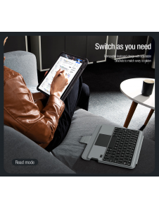 Nillkin Bumper Combo tangentbordsfodral (bakgrundsbelyst version) för iPad 10.9 2022 Svart