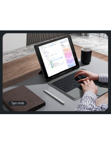 Nillkin Bumper Combo tangentbordsfodral (bakgrundsbelyst version) för iPad 10.2 2019/2020/2021 Svart